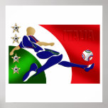 Italy Soccer Mens Athlete football Italia flag fan Print