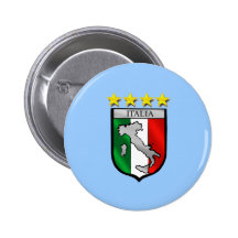 Italy Soccer t-shirts and Italian Calcio Gifts Button