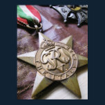 Italy Star Medal Print