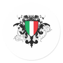 Italy Round Sticker