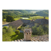 Italy, Tuscany. Roofop view of the villa