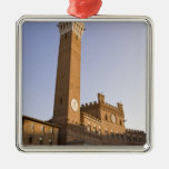 Italy, Tuscany, Sienna. Torre del Mangia on Christmas Ornament