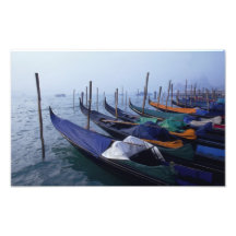 Italy, Venice. Gondolas. Photo Art