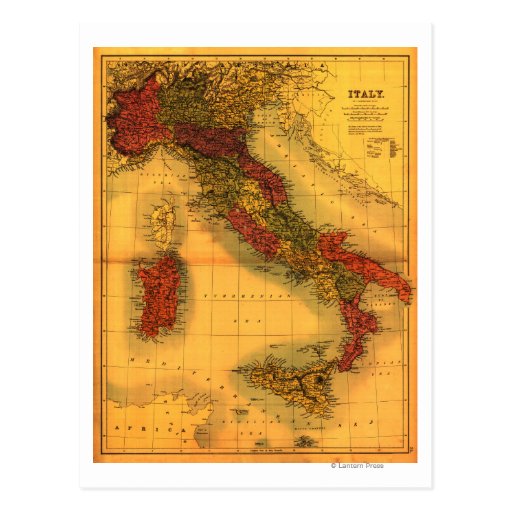 ItalyPanoramic MapItaly Post Card