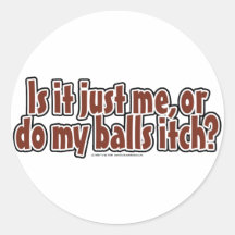 Itchy Balls Round Sticker