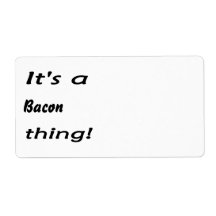 It's a bacon thing! custom shipping labels
