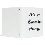 It's a bartender thing! vinyl binders
