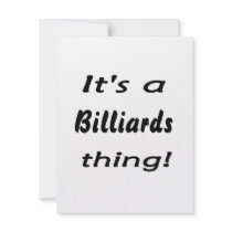 It's a billiards thing! invitations