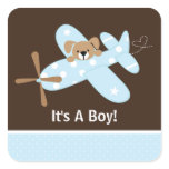 It's A Boy Airplane Baby Birth Announcement