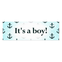 It's a Boy! Anchor Pattern Baby Blue