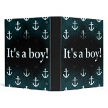 It's a Boy! Anchor Pattern Dark Blue