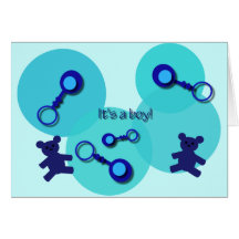 It's a boy announcement greeting cards