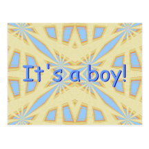 "It's a boy!" Baby Announcement Postcard