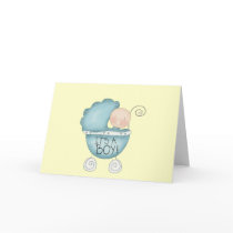 It's a Boy! baby carriage Cards