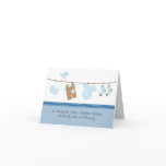 It's a Boy Baby Laundry Thank You Card (blue)