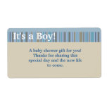 It's a Boy, Baby Shower Favour Labels labels