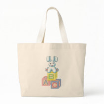 It's A Boy Blue Bunny Canvas Bags