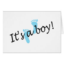 It's A Boy (Blue Feet) Greeting Cards