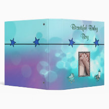 It's A Boy Blue Stars Set 3 Ring Binder