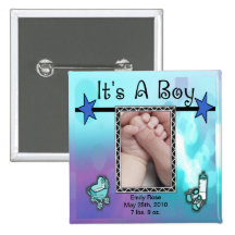 It's A Boy Blue Stars Set Pins