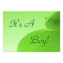 It's A Boy Green Announcement