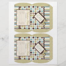 It's a Boy! Mini Puff Box Template Full Colour Flyer