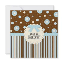 It's a Boy Pastel in Blue Stitches Baby Shower