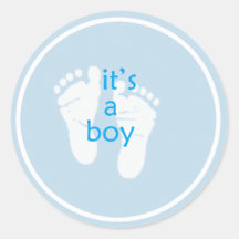 It's a boy round sticker