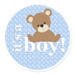 It's a Boy Teddy Bear Sticker