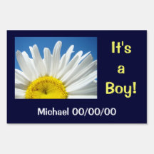 It's a Boy! yard signs Baby Name Birth Date Blue