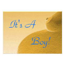 It's A Boy Yellow Announcement