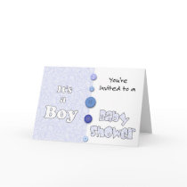 It's a Boy You're Invited to a Baby Shower Greeting Card