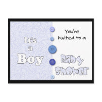 It's a Boy You're Invited to a Baby Shower Post Card