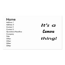 It's a camera thing! business card template