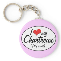 It's a Cat! I Love My Chartreux Keychains