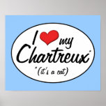 It's a Cat! I Love My Chartreux Print