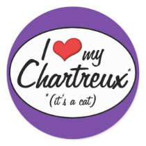 It's a Cat! I Love My Chartreux Round Stickers