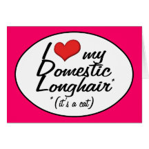 It's a Cat! I Love My Domestic Longhair Card