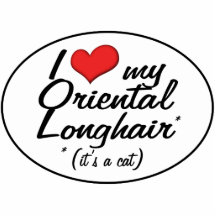 It's a Cat! I Love My Oriental Longhair Photo Cutouts