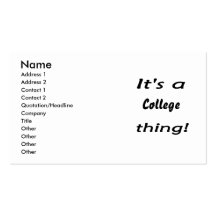 It's a college thing! business card template