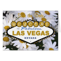 It's A Daisy Save the Date Las Vegas Card