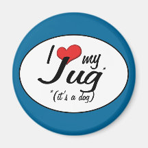 It's a Dog! I Love My Jug Fridge Magnets