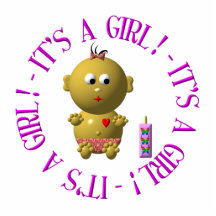It's a girl! acrylic cut out