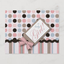 It's a Girl! Advice Card Custom Flyer