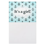 It's a Girl! Anchor Pattern Baby Blue