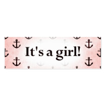 It's a Girl! Anchor Pattern Pink