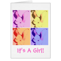 It's a Girl Baby Announcement Greeting Card