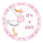 It's a Girl! Baby Girl Announcement Stickers