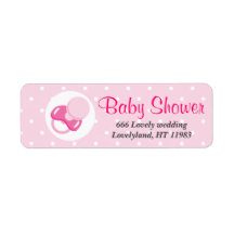 It's a Girl Baby Girl Design Return Address Labels
