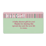 It's a girl, Baby Shower Favour Labels labels